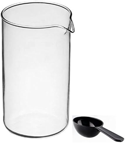 VitaXtreme French Press Clear Borosilicate Glass Universal Replacement Brewing Carafe ★ 1000 ml / 34 oz. (8 cup size) Heat and Shock Resistant