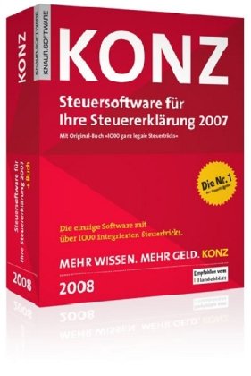 KONZ Steuersoftware 2008, mit Original-Buch
