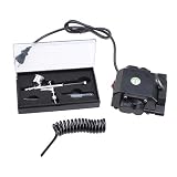 Multi-purpose Dual-action 0.3mm Nozzle 7cc Gravity-feed Tattoo Nail Art Air Brush Set with Portable Basic Easy Handle Air Compressor