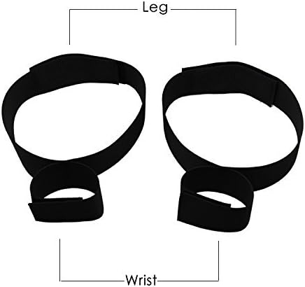Thigh and Cuff Restraint Leather Bundle Set for Sexy Adult Role Play From Primal Juice with Comfy Easy to Access Sling Spreader and Ankle Fur, Enhance your Sex Life Today!