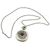 Bronze Taschenuhr Rund Pendant mit Halskette Metall Neu