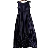 (マーシェル) Marshel マタニティ マキシ ロング ワンピース マタニティー服 楽ちんワンピ ネイビー フリーサイズ