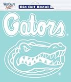 Florida Gators Die-Cut Decal - 8"x8" White permanent adhesive logo fine detail transfer tape