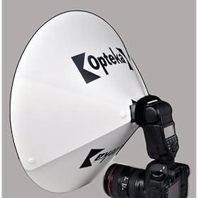 Opteka BD-5 Studio 17-Inch Beauty Dish Reflector/Diffuser/Diverter for Portraits - Universal Design to fit Most External Camera Flashes
