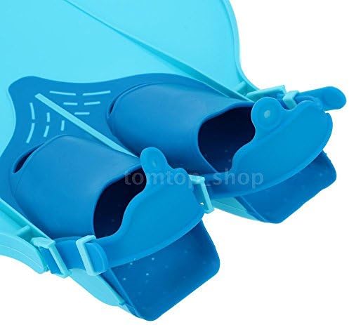 Mermaid Tail Mono Fin Flippers Swimmable Swimming Toy Prop Portable I5R2 Color:Blue