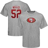 Patrick Willis San Francisco 49ers Grey Reebok Name & Number T-Shirt (X-Large)