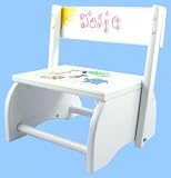 Large Flip - wht. Jungle-White Stool