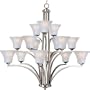 Maxim Lighting 20097FTSN Aurora 15-Light Chandelier - Satin Nickel