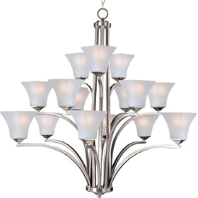 Maxim Lighting 20097FTSN Aurora 15-Light Chandelier - Satin Nickel