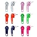 JewelrieShop 6 Pairs Assorted Colors Wholesale Lot Zipper Zip Zap Stud Earrings, Hypoallergenic Stainless Steel Pin