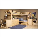Graduate Series Extra Long Triple Lindy Loft with Full Size Third Bed Finish: Natural, Orientation: Right-Facing