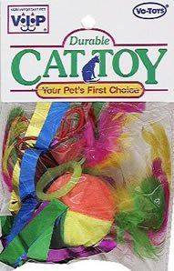 Vo-Toys Clutch Ball with Feather Cat Toy