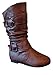 New Girls Kids Buckle Slouch Round Toe Midcalf Winter Shoes Boots