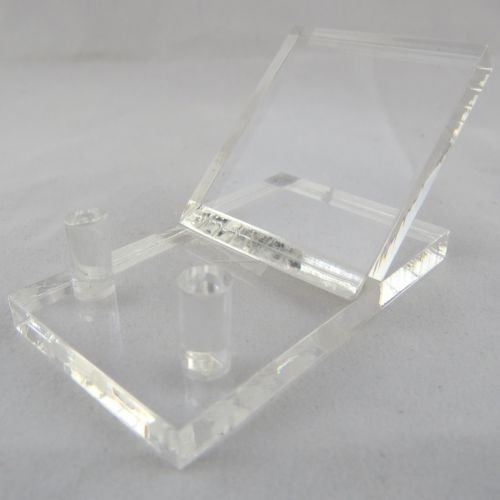 Glass Eye Studio Acrylic Clear Tilt Paperweight Display Stand Office