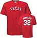Josh Hamilton Majestic Name and Number Red Texas Rangers T-Shirt