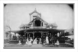 Historic Print (S): [27 men and women (Johnston family) in front of beach house Dartmouth"]"