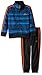 adidas Little Boys' Tricot Jacket and Pant Set, Black Blue Print, 7