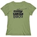 T-Shirt Woman Olive Green " Samoan Force / Tank " Samoa Country