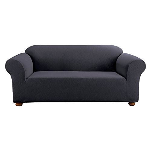 Sure Fit Simple Stretch Subway 1-Piece - Sofa Slipcover  - Storm Blue (SF44254)