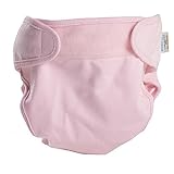 エルフ ベビー(Fairy Baby) ベビー用 竹繊維 通気抗菌 TPU防水 赤ちゃん布おむつカバー１枚＋4重布おむつ1枚 (ピンク、M)