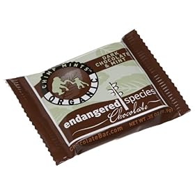 Endangered Species Chimp Mints, Organic Dark Chocolate and Mint, 0.35-Ounce Packages (Pack...