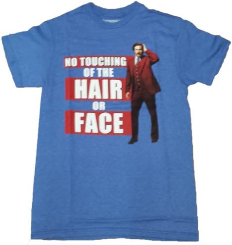 Anchorman 2 No Touching of the Hair or Face Graphic T-Shirt - Large