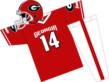 Childrens Toyshop  Sporting Goods : Georgia Bulldogs Youth NCAA Team Helmet and Uniform Set