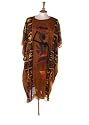 African Lady Carnival Kaftan in Tan Brown Sizes 14 to 28