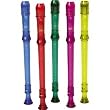 Canto One-Piece Translucent Soprano Recorder with Baroque Fingering, Transparent Blue