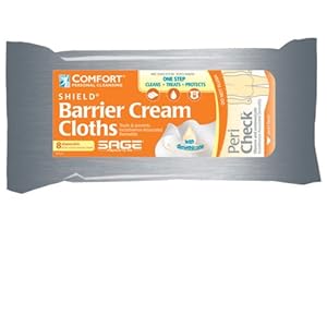 Comfort® Shield Incontinence Barrier Cream Cloths - Case (48 Packages, 384 Cloths)