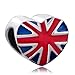 LovelyJewelry American Map USA Flag Patriotic 4th of July Independence Day Charm Bead For Bracelets