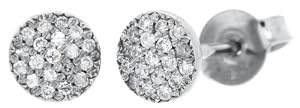 Boucles d'Oreilles - 5.58.611Y - Pendientes de mujer de oro blanco (9k) con 36 diamantes