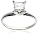 14k White Gold Princess-Cut Solitaire Engagement Ring (1 ct, I-J Color, I1-I2 Clarity)