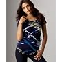 DKNY Jeans Petite Top, Short Sleeve Printed