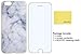 Iphone 6s Plus Case, Iphone 6 Plus Case, IiEXCEL Marble Pattern White Soft Flexible TPU Slim Fit Cover Case and Glass Screen Protector for Iphone 6s Plus / Iphone 6 Plus (Color 3)