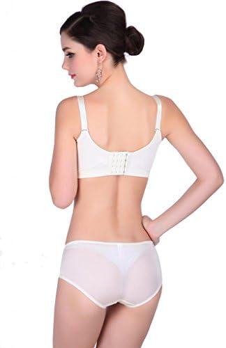 Oufancy Women's Cradle Luxury Pushup Bra and Panty Set Apricot 36C