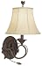 Bronze Leaf Motif Swing Arm Plug-In Wall Lamp