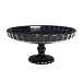 Medium Embossed Glass Cake Stand Black