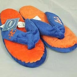 New York Mets Womens Flip Flop Thong Slippers - S