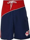 Cleveland Indians Color Block Swim Trunks