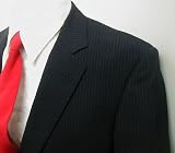 Brand New Italian Designed Hand Tailored Loriano 100% Virgin Wool Super 140s Men's Two Button Navy Pinstripe Dress Suit