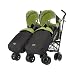 Obaby Apollo Twin Pushchair with 2 Footmuffs (Sport Green)