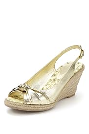 Peep Toe Knot Espadrille Wedge Shoes