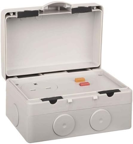 IP66 Outdoor Single Safety RCD Socket Weatherproof & Waterproof 13A