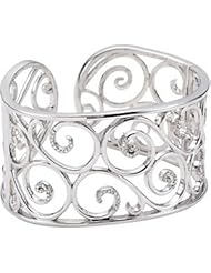Clevereves Sterling Silver 1 2 Ct Tw Diamond Cuff Bracelet