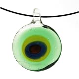 Murano Style Glass Pendant with Stainless Steel IP Coating Choker