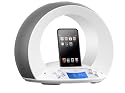 JBL On Time - Clock radio with iPod cradle - white, flint grey