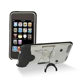 Scosche Kickback T3 Hybrid Case for iPod touch 2G, 3G (Clear/Black)