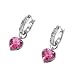 Oliver Weber 8546 Rhodium Swarovski Crystal Rose Earrings