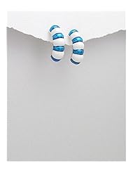 Colored Enamel Earrings In 92.5 Sterling Silver